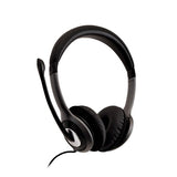 V7 HU521-2EP headphones/headset Wired Head-band Office/Call center Black, Silver