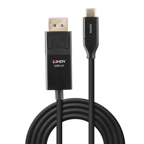 Lindy 2m USB Type C to DP Adapter Cable with HDR