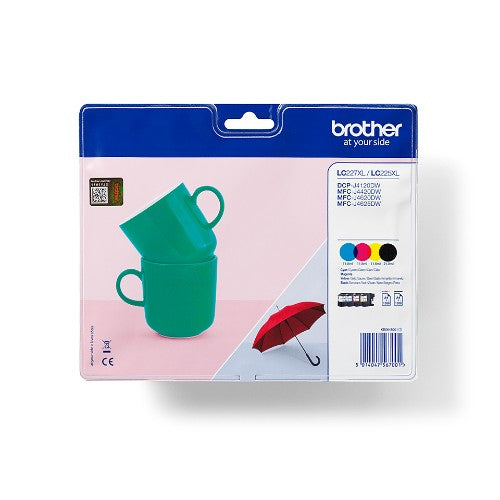 Brother LC-227XLVALBP Ink cartridge multi pack Bk,C,M,Y, 4x1.2K pages ISO/IEC 24711 Pack=4 for Brother MFC-J 4420