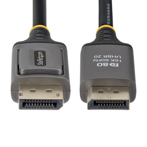 StarTech.com 1.5m DisplayPort 2.1 Cable, VESA Certified DP80 DisplayPort Cable, Uncompressed 10K/8K 60Hz, 16K 60Hz/8K 240Hz w/DSC 1.2a, DP 2.1 Monitor Cord
