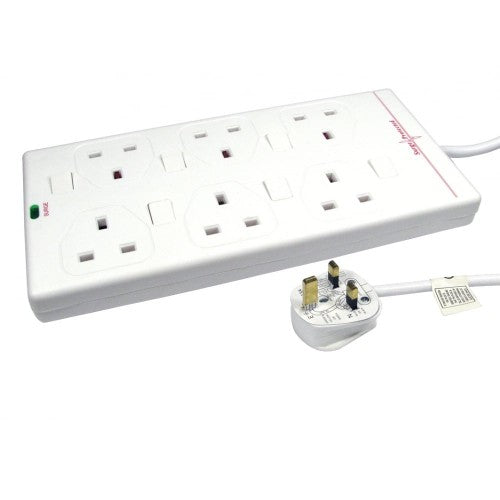 Cables Direct RB-05-6GANGSWD surge protector White 6 AC outlet(s) 5 m