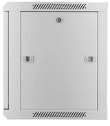 Intellinet 19" Network Cabinet - Wall Mount (Standard), 9U, 450mm Deep, Grey, Assembled, Max 60kg, Suitable also for use on desk or floor, Usable Depth 350mm, Metal & Glass Door, Back Panel, Removeable Sides, Parts for wall install (eg screws/rawl plugs)