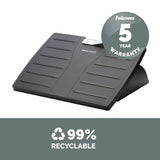 Fellowes Foot Rest Under Desk - Office Suites Under Desk Foot Rest Ergonomic Foot Rest with 3 Height Adjustable Positions & Antibacterial Technology - Foot Rest Stool for Office & Home - Black