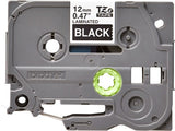 Brother TZE-335 DirectLabel white on black Laminat 12mm x 8m for Brother P-Touch TZ 3.5-18mm/6-12mm/6-18mm/6-24mm/6-36mm