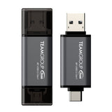 Team Group X1 USB 3.2 Gen1 USB flash drive 64 GB USB Type-A / USB Type-C 3.2 Gen 1 (3.1 Gen 1) Black, Grey