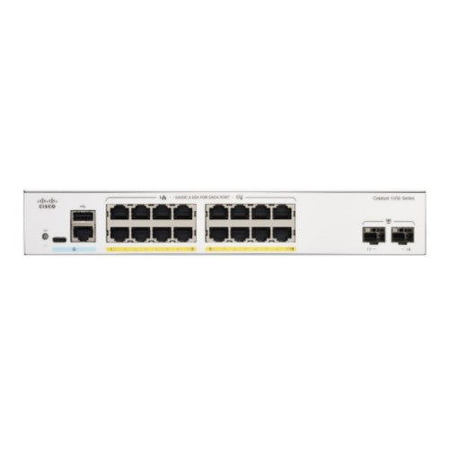 Cisco Catalyst 1200-16P-2G Smart Switch, 16 Port GE, PoE, 2x1GE SFP, Limited Lifetime Protection (C1200-16P-2G)