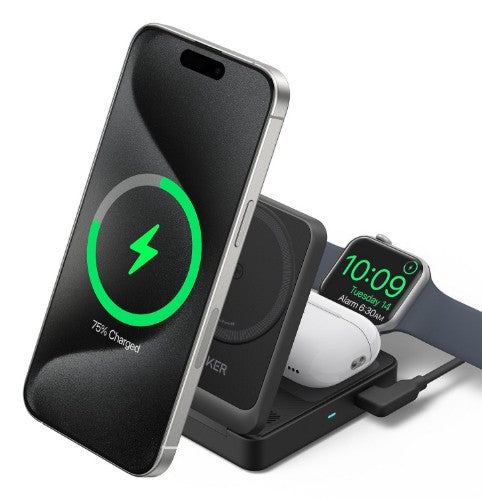 Anker B2557212 mobile device charger Headphones, Mobile phone, Smartwatch Black USB Wireless charging Fast charging Indoor