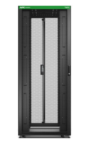 APC Easy Rack, 42U, Black, With Roof, Castors, Feet, 4 Brackets, and Side Panels, No Bottom, 1991H x 800W x 1000D mm