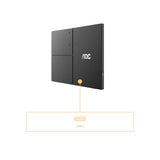 AOC 16T3EA portable TV/monitor Black 39.6 cm (15.6") 1920 x 1080 pixels