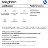 HP EliteBook X Flip G1i Next Gen AI PC Wolf Pro Security Edition Copilot+ PC Intel Core Ultra 7 258V Hybrid (2-in-1) 35.6 cm (14") Touchscreen WUXGA 32 GB LPDDR5x-SDRAM 1 TB SSD Wi-Fi 7 (802.11be) Windows 11 Pro Silver