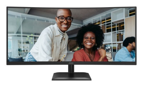 AOC E4 CU34E4CV computer monitor 86.4 cm (34") 3440 x 1440 pixels UltraWide Quad HD LCD Black