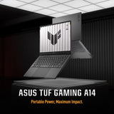 ASUS TUF Gaming A14 FA401EA-RG007W AMD Ryzen™ AI Max+ 392 Laptop 35.6 cm (14") WQXGA 32 GB LPDDR5x-SDRAM 1 TB SSD Wi-Fi 6E (802.11ax) Windows 11 Home Black, Grey