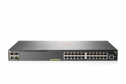 HPE Aruba Networking Aruba 2930F 24G PoE+ 4SFP+ TAA Managed L3 Gigabit Ethernet (10/100/1000) Power over Ethernet (PoE) 1U Grey