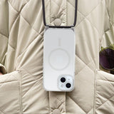 OtterBox React Series Necklace MagSafe for iPhone 15 with Strap, Clear