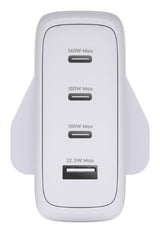 dbramante1928 IT - UK W. Charger - 3xUSB-C 140W + 1xUSB-A - WHT
