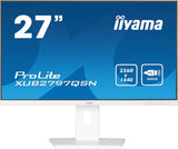 iiyama G-MASTER XUB2797QSN-W2 computer monitor 68.6 cm (27") 2560 x 1440 pixels Quad HD LED White