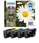 Epson C13T18064012/18 Ink cartridge multi pack Bk,C,M,Y 175pg + 3x180pg, 1x 5ml + 3x 3ml Pack=4 for Epson XP 30