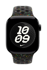 Apple MGAF4ZM/A smart wearable accessory Band Black Aluminium, Fluoroelastomer