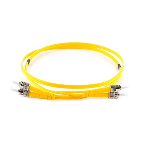connektgear 5m Duplex Fibre Optic Single-Mode Cable OS2 9/125 Micron ST to ST - Yellow