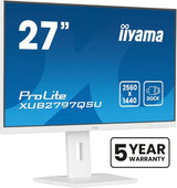 iiyama ProLite XUB2797QSU-W2 computer monitor 68.6 cm (27") 2560 x 1440 pixels Quad HD LED White