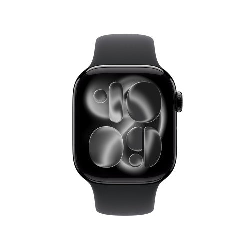 Apple Watch Series 11 GPS 42mm Jet Black Aluminium Case with Black Sport Band - M/L