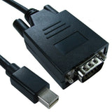 Cables Direct Mini DP/VGA 2m Mini DisplayPort VGA (D-Sub) Black