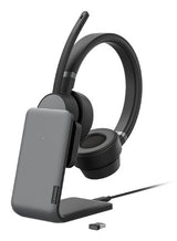 Lenovo Go Wireless ANC Headset with Charging stand Wired & Wireless Head-band Office/Call center Bluetooth Black