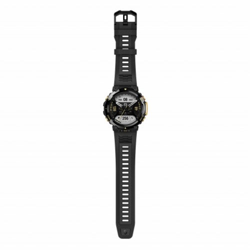 Amazfit T-Rex 2 3.53 cm (1.39") AMOLED 47 mm Digital 454 x 454 pixels Touchscreen Black, Gold GPS (satellite)