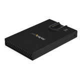 StarTech.com Biometric Enclosure - Encrypted USB 3.0 2.5" SATA Hard Drive Enclosure - Fingerprint/Password Access - 256-bit AES Data Encryption - Secure External USB 3.1 Gen 1 to HDD/SSD