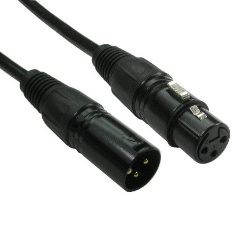Cables Direct 1M 3PIN XLR M-F CAB BLK B/Q120 audio cable XLR (3-pin) Black