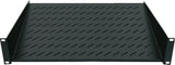 Intellinet 19" Cantilever Shelf, 1U, 2-Point Front Mount, 150mm Depth, Max 25kg, Black, Three Year Warranty