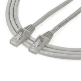 StarTech.com 2m CAT6 Ethernet Cable - Grey CAT 6 Gigabit Ethernet Wire -250MHz 100W PoE RJ45 UTP Network/Patch Cord Snagless w/Strain Relief Individually Tested