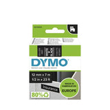 Dymo 45021/S0720610 DirectLabel-etikettes white on black 12mm x 7m for Dymo D1 6-12mm/19mm/24mm/9-12mm/9-19mm