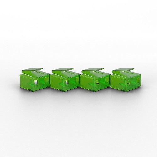 Lindy 10 x RJ-45 Port Blockers with Key, Green