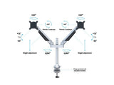 Multibrackets M VESA Gas Lift Arm Dual Silver