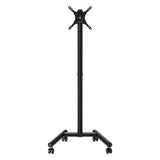 Manhattan Trolley Mount Stand for TV & Monitors, For screens: 13" to 42", VESA compatibility: all between 75X75 to 200x200mm - check the dimensions of the four mounting holes on back of screen to ensure it fits, Max 20kg, Height-adjustable to six levels,