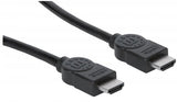 Manhattan HDMI 4K@30Hz Cable, 2m, Suitable for ALL 1080p/HD and majority of 4K uses (check your system 4K specification to be sure), Male to Male, Black, Ultra HD 4k x 2k, Lifetime Warranty, High Speed, Equivalent to HDMM2M