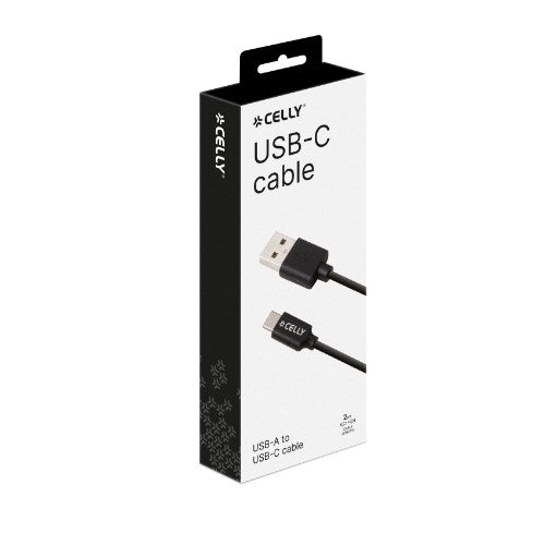 Celly USB-C2M USB cable 2 m USB A USB C Black