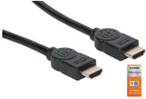 Manhattan HDMI 4K@60Hz Cable with Ethernet, 3m, Certified, Suitable for ALL 4K & 1080p/HD uses - when upgrading now or have it ready for when you need it, Male to Male, Black, Ultra HD 4k x 2k, Lifetime Warranty, Premium High Speed, Equivalent to HDMM3MP