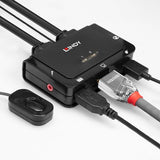 Lindy 2 Port HDMI 4K30, USB 2.0 and Audio Cable KVM Switch
