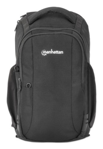 Manhattan Amsterdam Sling Backpack 13.3", Anti Theft, Black, Top Load Backpack, Carrier with Single Shoulder Strap for Notebooks and Tablets up to 13.3", Premium Padding, Front and Multiple Interior Pockets, Water-Resistant, Three Year Warranty