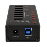 StarTech.com 4 Port USB 3.0 Hub plus 3 Dedicated USB Charging Ports (2 x 1A & 1 x 2A) - Wall Mountable Metal Enclosure~4 Port USB 3.0 Hub (5Gbps) plus 3 Dedicated USB Charging Ports (2 x 1A & 1 x 2A) - Wall Mountable Metal Enclosure