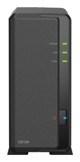 Synology DiskStation DS124 + 1 x HAT3300 12TB NAS Desktop Realtek RTD1619B 1 GB DDR4 HDD DiskStation Manager Black