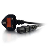 C2G 2m 16 AWG UK Power Cord (IEC320C13 to BS 1363)