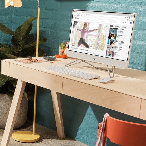 HP 24-cb1008na Intel® Core™ i3 i3-1215U 60.5 cm (23.8") 1920 x 1080 pixels All-in-One PC 4 GB DDR4-SDRAM 256 GB SSD Windows 11 Home Wi-Fi 5 (802.11ac) White