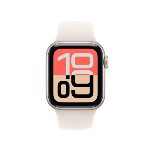 Apple Watch SE (3nd generation) SE 3 GPS + Cellular 40mm Starlight Aluminium Case with Starlight Sport Band - S/M