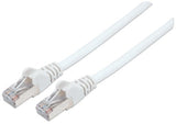 Intellinet Network Patch Cable, Cat6, 1m, White, Copper, S/FTP, LSOH / LSZH, PVC, RJ45, Gold Plated Contacts, Snagless, Booted, Lifetime Warranty
