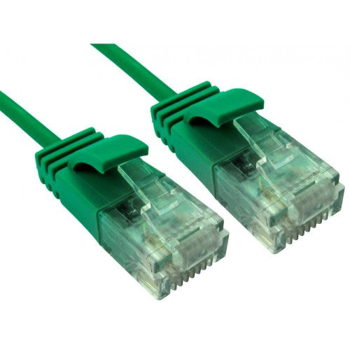 Cables Direct ERSLIM-101G networking cable Green 1 m Cat6 U/UTP (UTP)