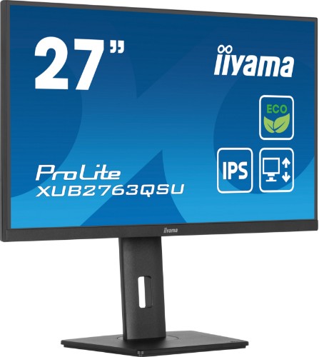 iiyama ProLite XUB2763QSU-B1 computer monitor 68.6 cm (27") 2560 x 1440 pixels Quad HD LED Black