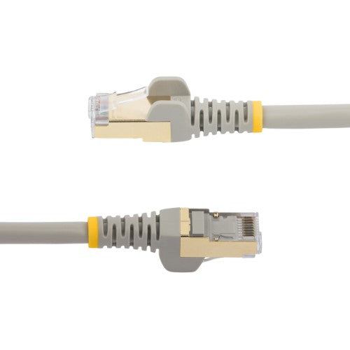 StarTech.com 0.50m CAT6a Ethernet Cable - 10 Gigabit Shielded Snagless RJ45 100W PoE Patch Cord - 10GbE STP Network Cable w/Strain Relief - Grey Individually Tested/Wiring is UL Certified/TIA